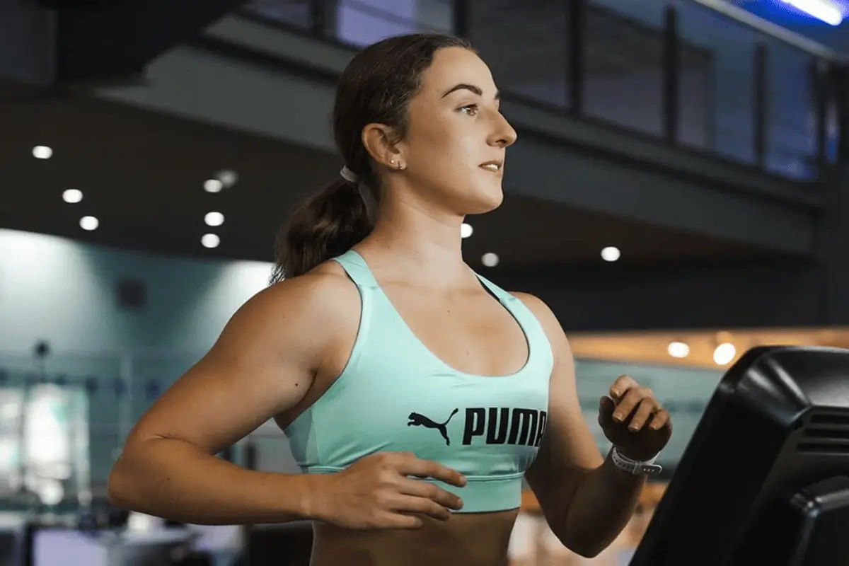 Teen training on a treadmill